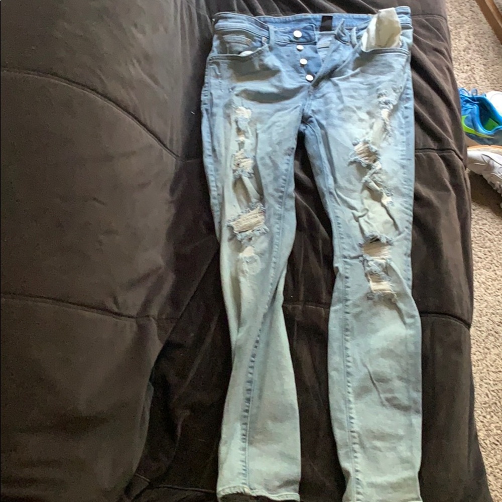 h&m skinny distressed denim men jeans